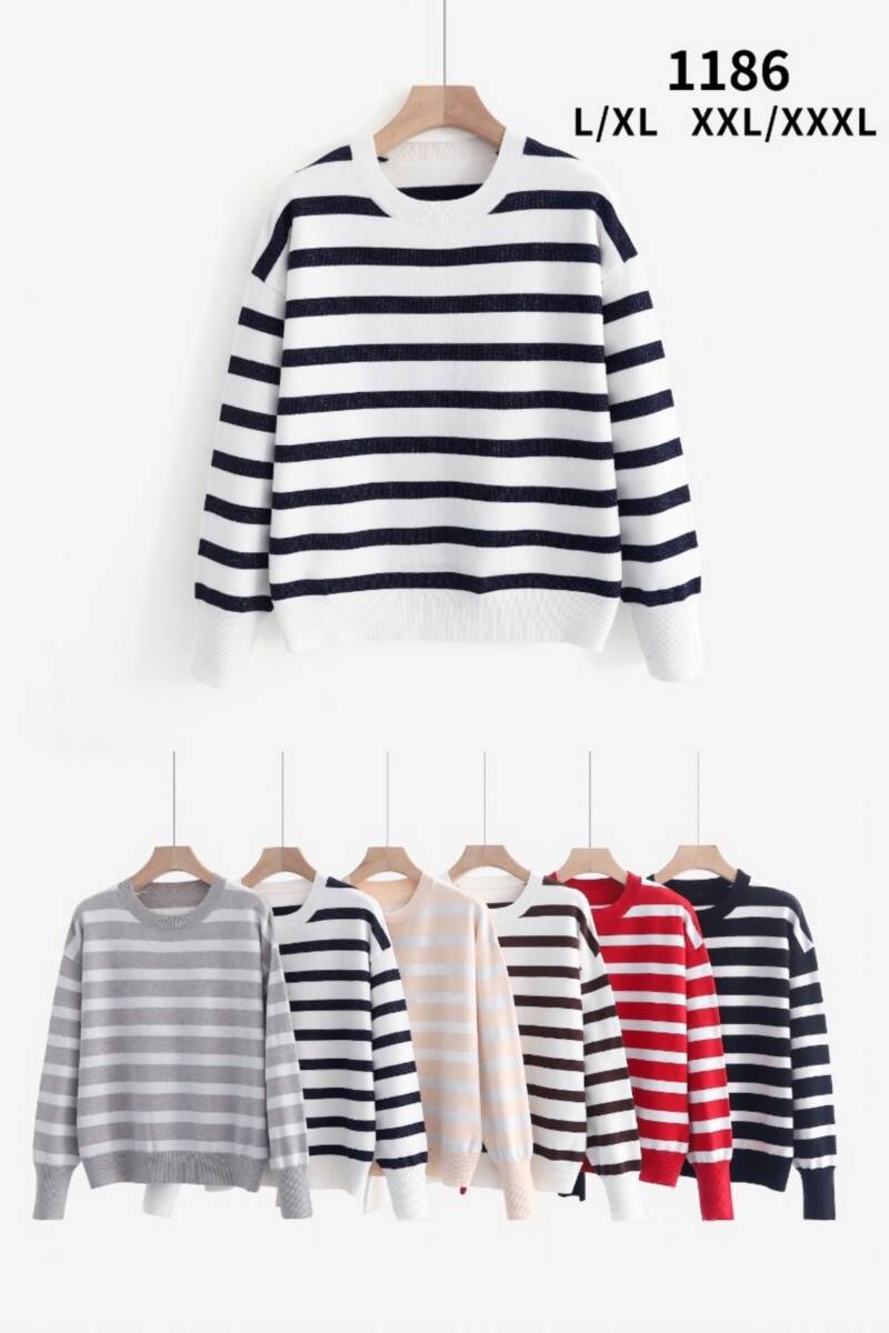 Swetry damskie Roz L-3XL, Mix Kolor .Paczka 12 szt