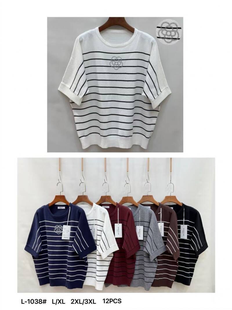 Swetry damskie Roz L-3XL, Mix Kolor .Paczka 12 szt