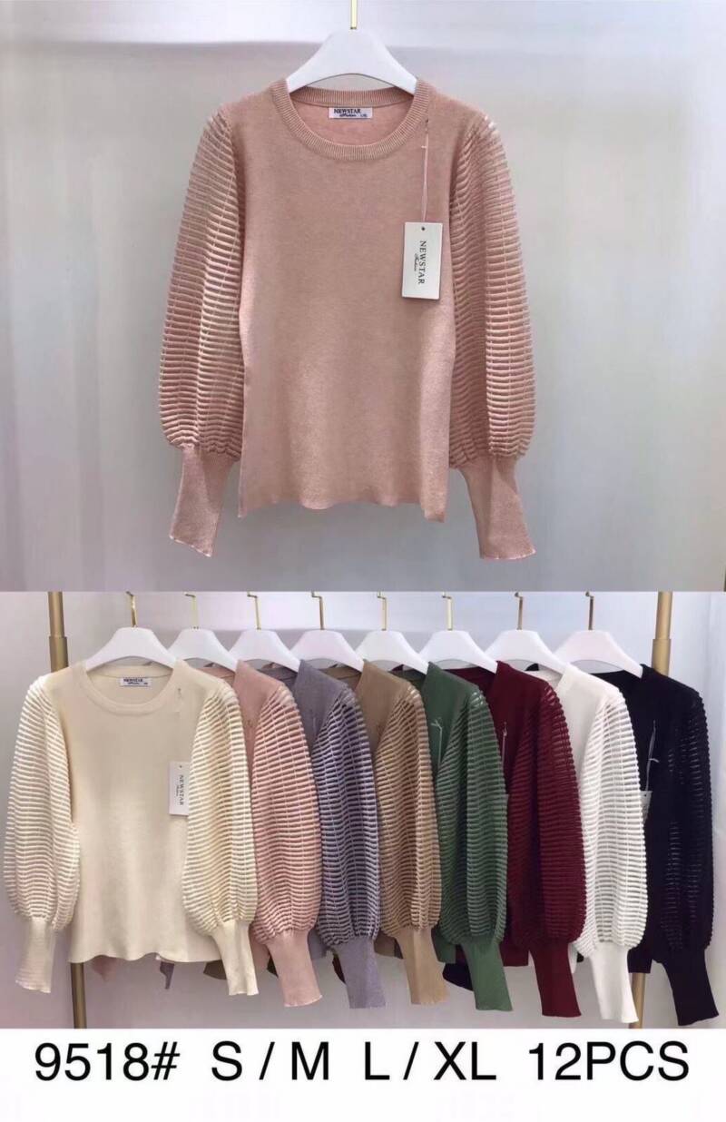 Swetry damskie Roz S/M-L/XL , Mix Kolor .Paczka 12 szt