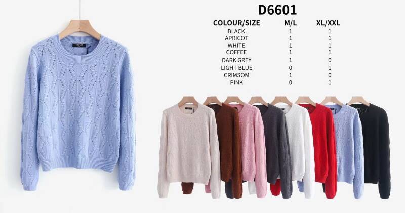 Swetry damskie Roz M/L-XL/2XL , Mix Kolor .Paczka 12 szt