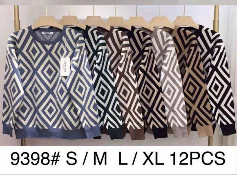 Swetry damskie Roz S/M-L/XL , Mix Kolor .Paczka 12 szt