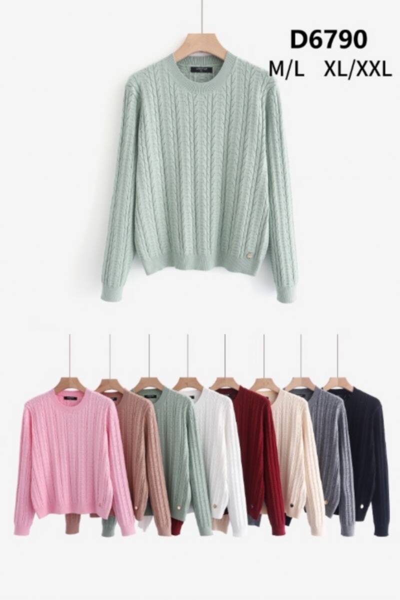 Swetry damskie Roz M/L-XL/2XL , Mix Kolor .Paczka 10 szt