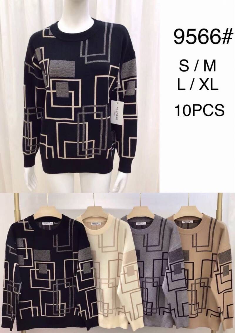 Swetry damskie Roz S/M-L/XL , Mix Kolor .Paczka 10 szt