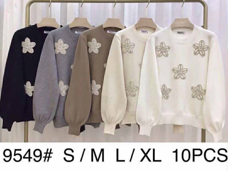 Swetry damskie Roz S/M-L/XL , Mix Kolor .Paczka 10 szt