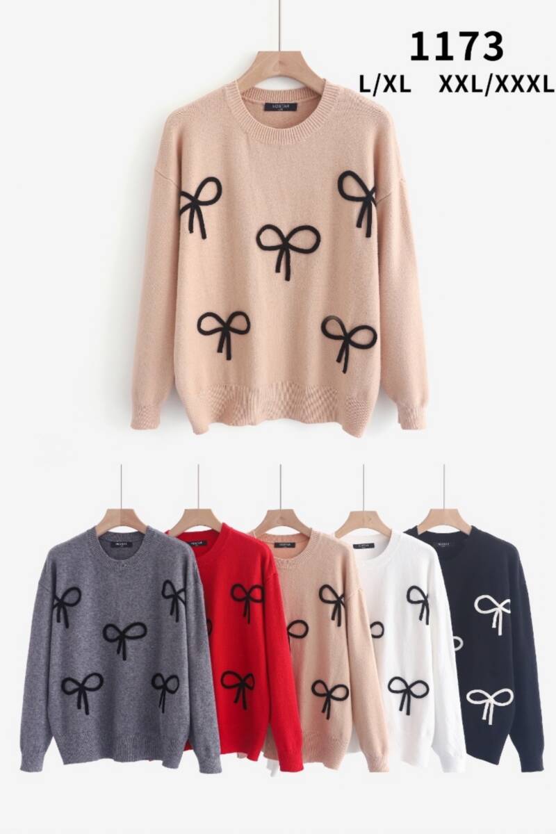 Swetry damskie Roz L-3XL, Mix Kolor .Paczka 10 szt