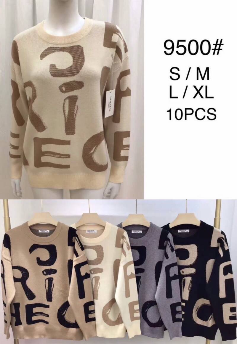 Swetry damskie Roz S/M-L/XL , Mix Kolor .Paczka 10 szt