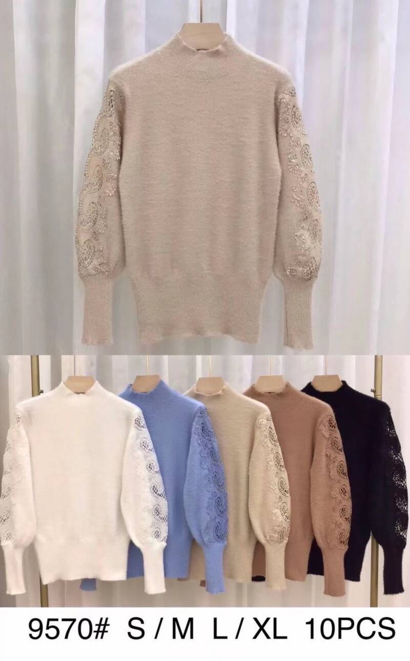 Swetry damskie Roz S/M-L/XL , Mix Kolor .Paczka 10 szt