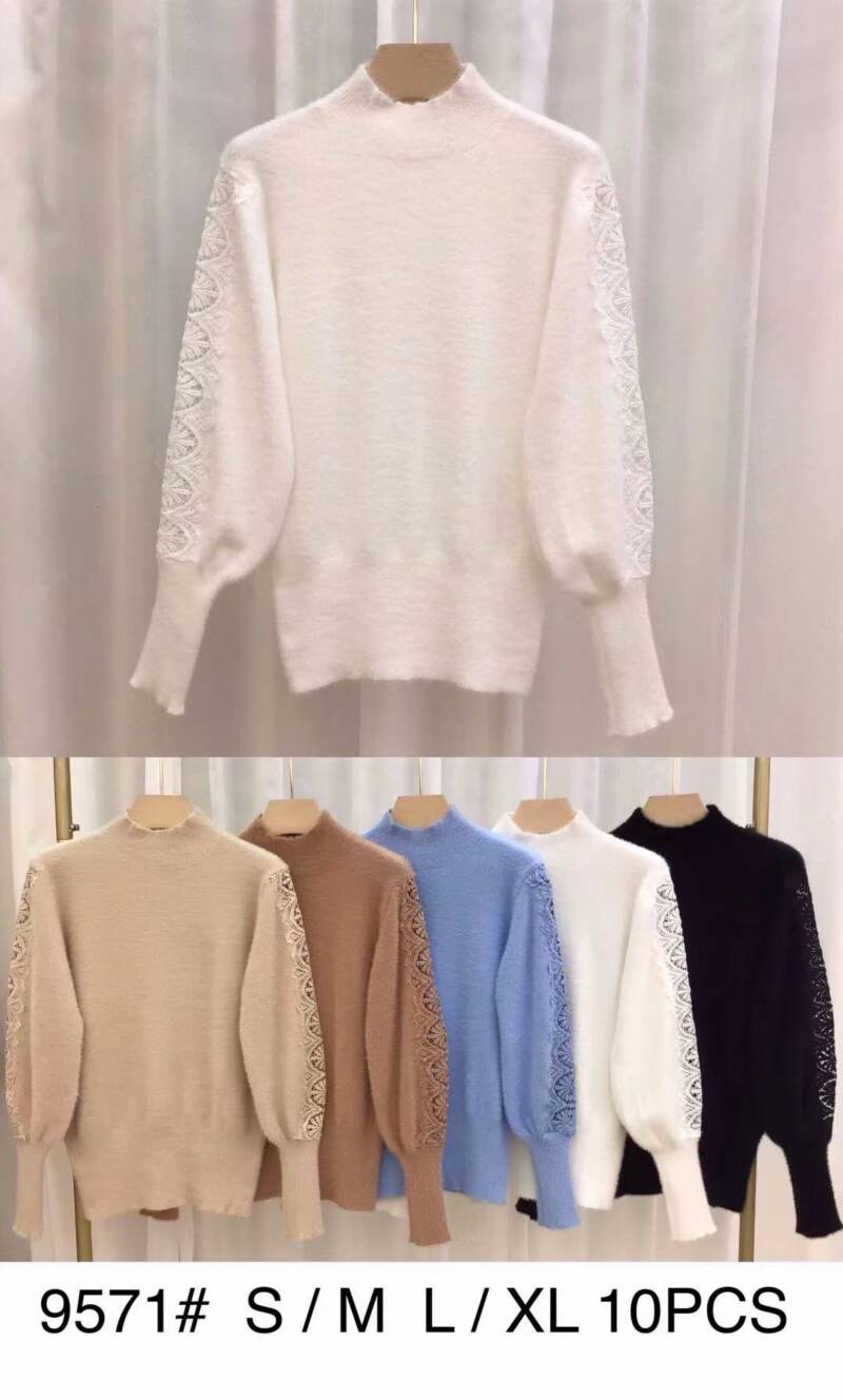 Swetry damskie Roz S/M-L/XL , Mix Kolor .Paczka 10 szt