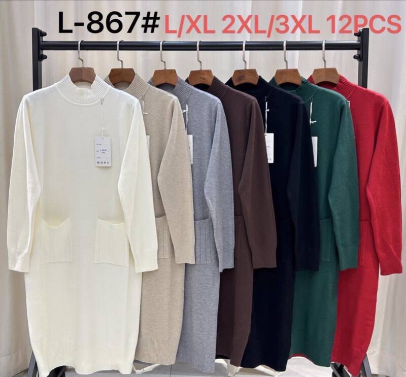 Sukienki damskie Roz L-3XL, Mix Kolor .Paczka 10 szt