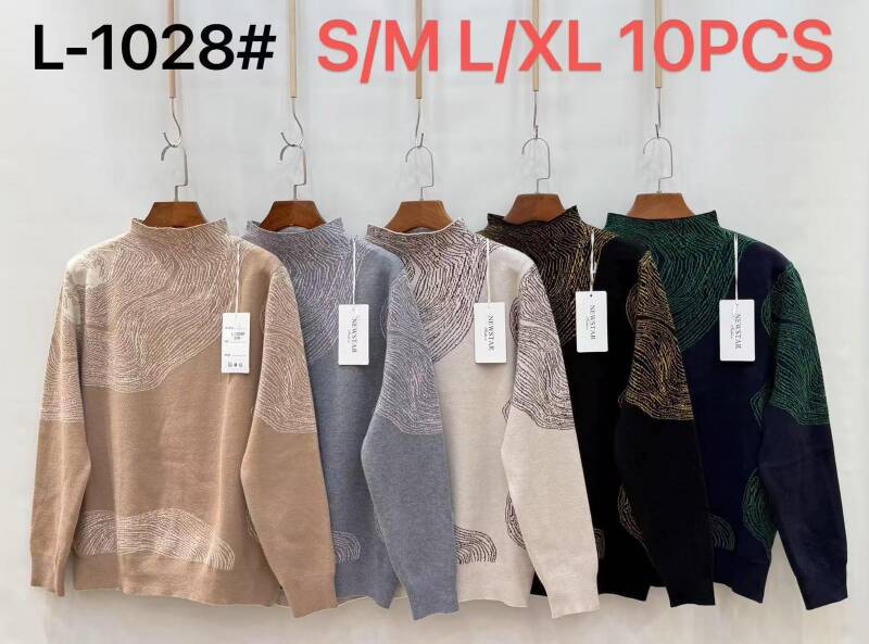 Swetry damskie Roz S/M-L/XL , Mix Kolor .Paczka 10 szt