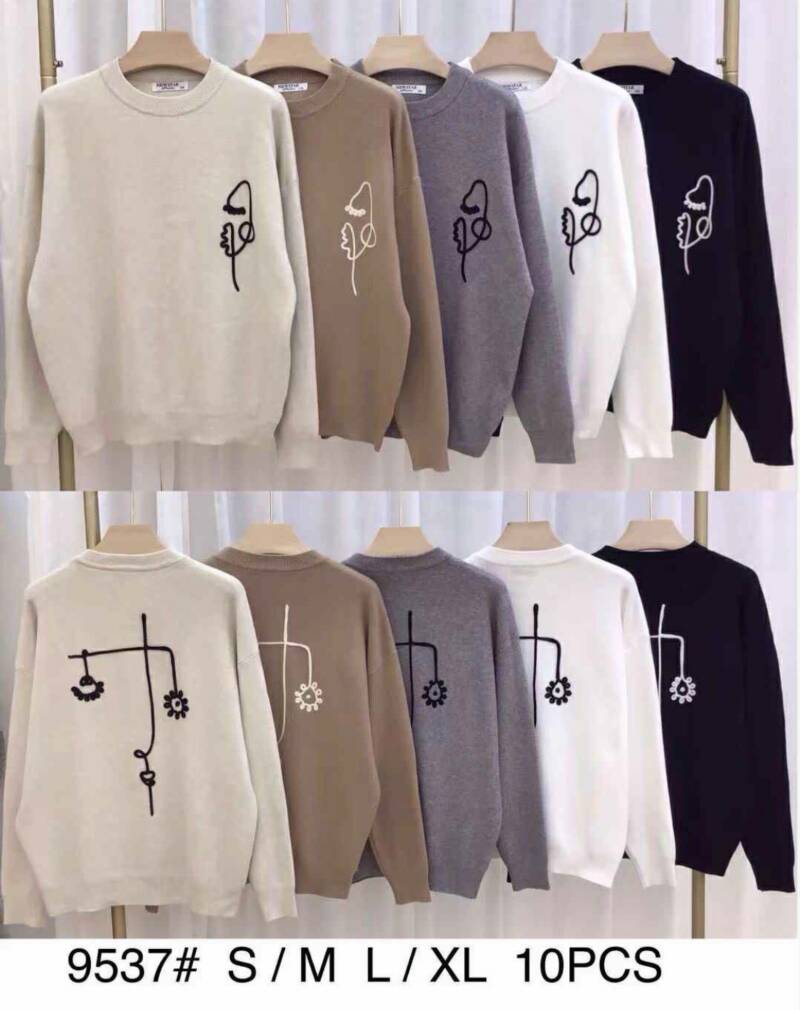 Swetry damskie Roz S/M-L/XL , Mix Kolor .Paczka 10 szt