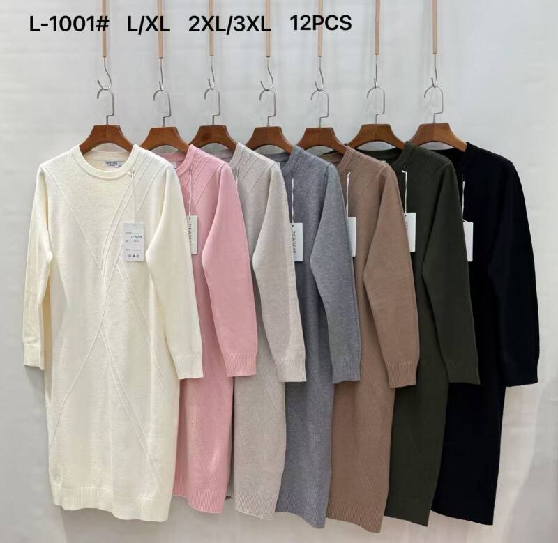 Sukienki damskie Roz L-3XL, Mix Kolor .Paczka 12 szt