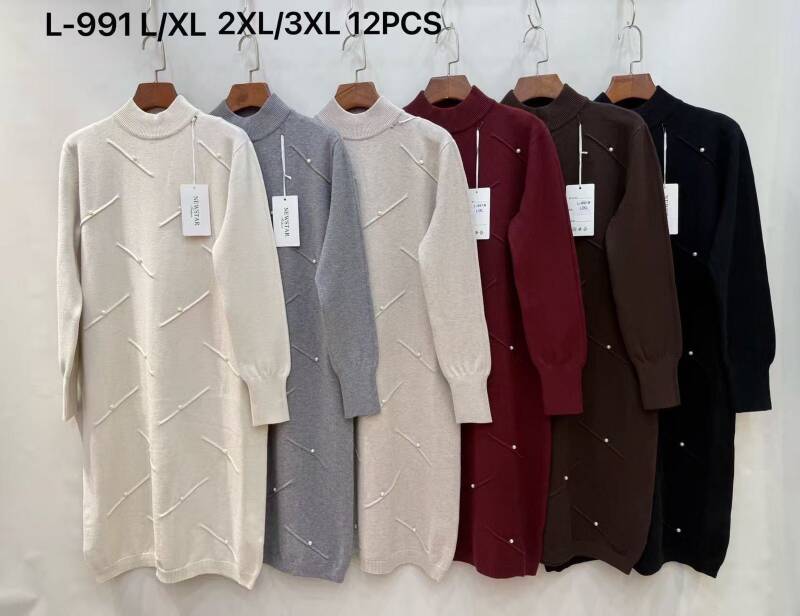 Sukienki damskie Roz L-3XL, Mix Kolor .Paczka 12 szt