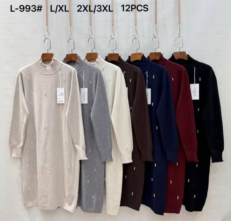 Sukienki damskie Roz L-3XL, Mix Kolor .Paczka 12 szt