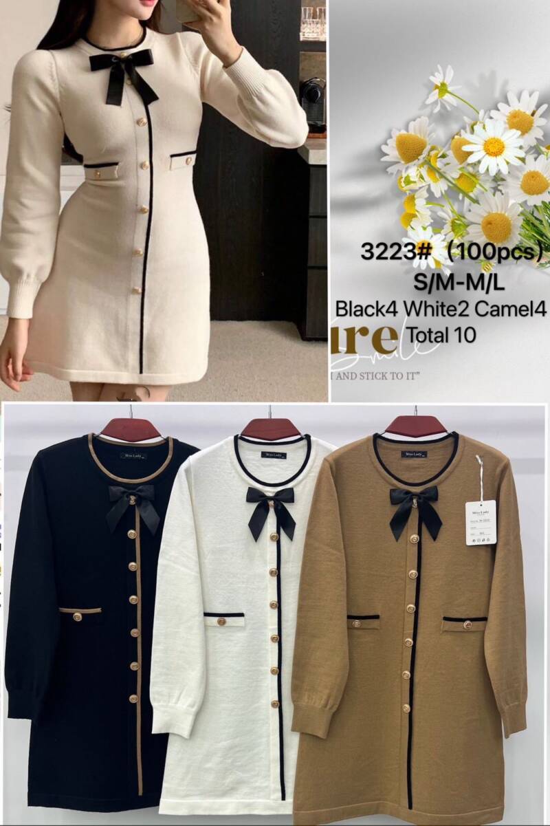 Sukienki damskie Roz S/M-M/L , Mix Kolor .Paczka 10 szt