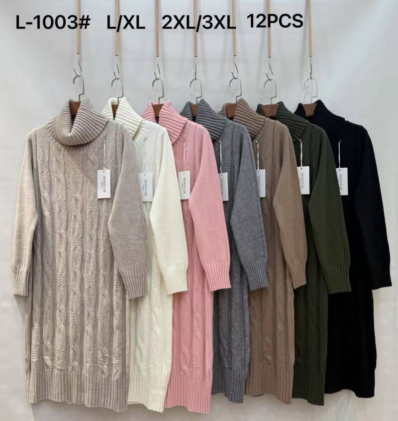 Sukienki damskie Roz L-3XL, Mix Kolor .Paczka 12 szt