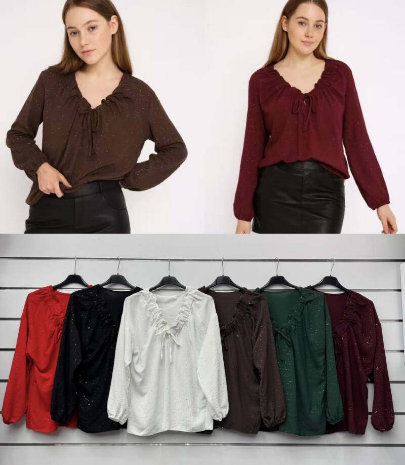 Bluzki damskie (Włoskie produkt) Roz Standard, Mix Kolor Paczka 5 szt