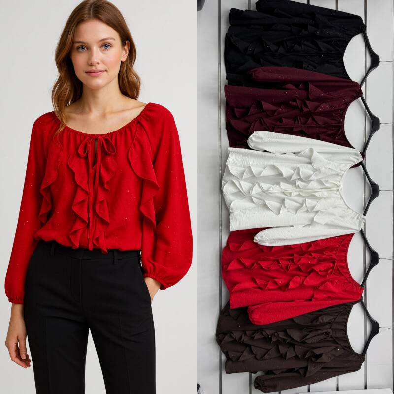 Bluzki damskie (Włoskie produkt) Roz Standard, Mix Kolor Paczka 5 szt