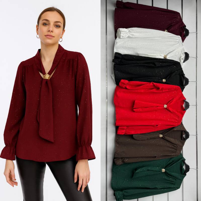 Bluzki damskie (Włoskie produkt) Roz Standard, Mix Kolor Paczka 5 szt