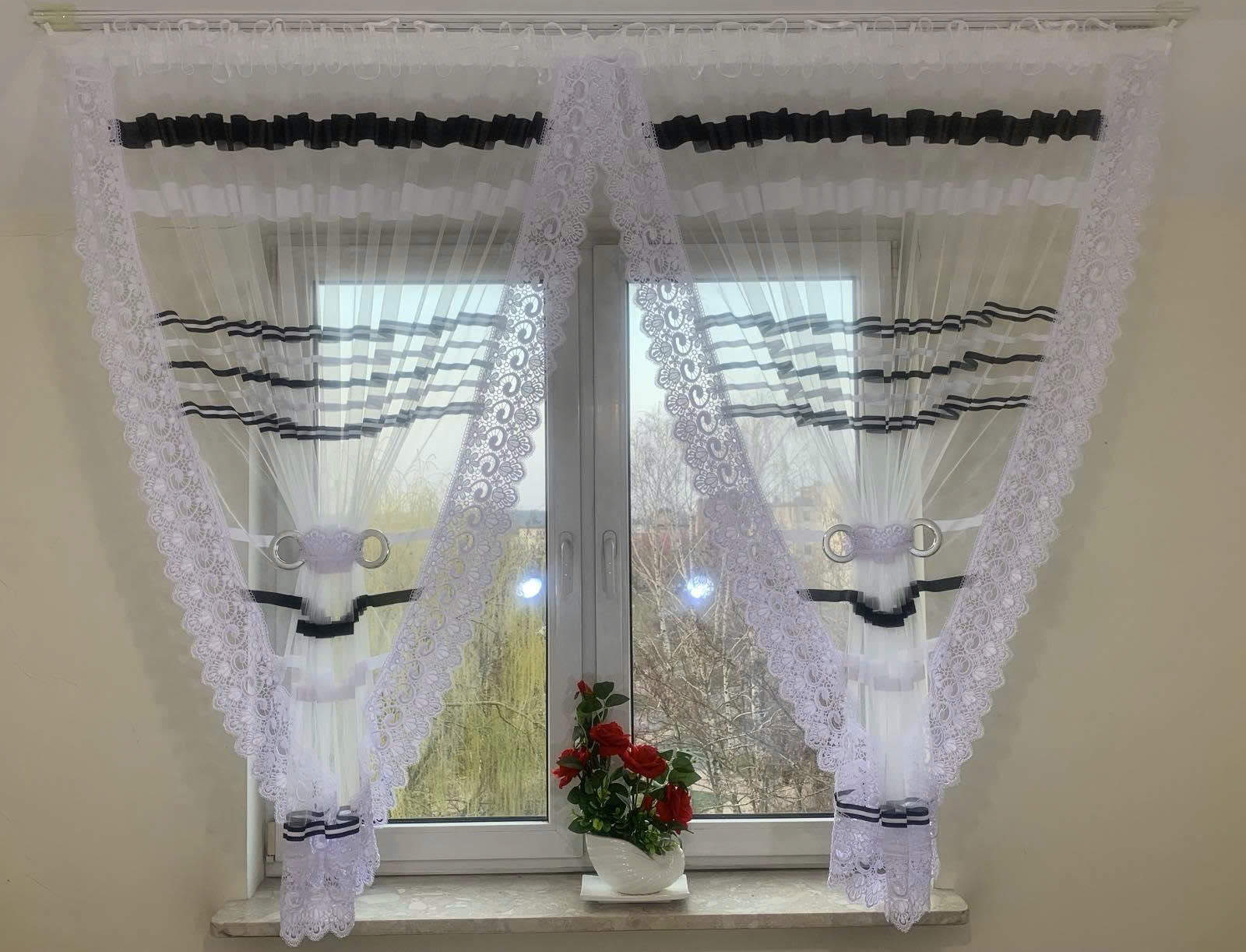 Firanki gotowe Roz 400 x 160