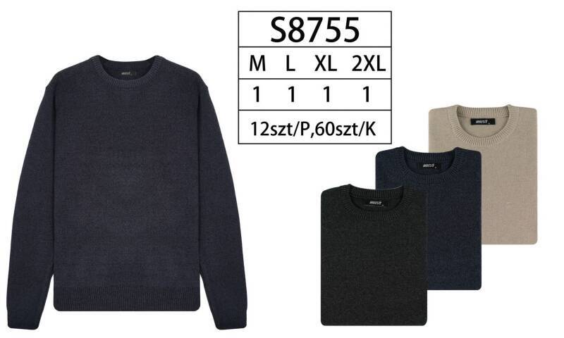Swetry męska Roz M-4XL, Mix Kolor Paczka 12 szt