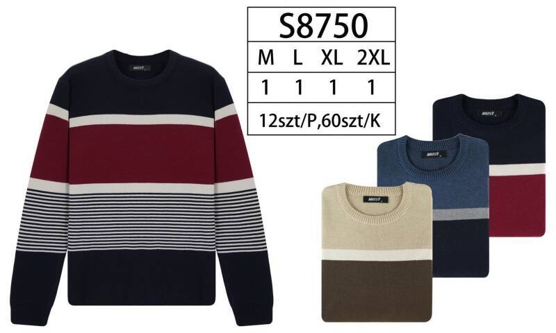 Swetry męska Roz M-2XL, Mix Kolor Paczka 12 szt