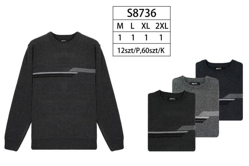 Swetry męska Roz M-2XL, Mix Kolor Paczka 12 szt