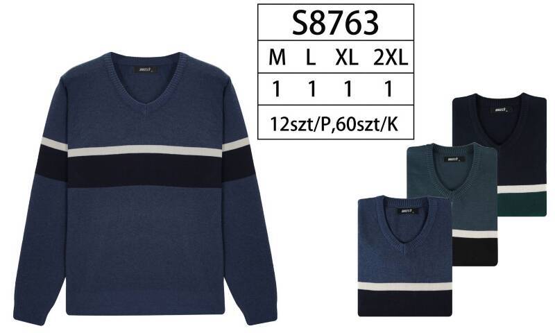 Swetry męska Roz M-2XL, Mix Kolor Paczka 12 szt