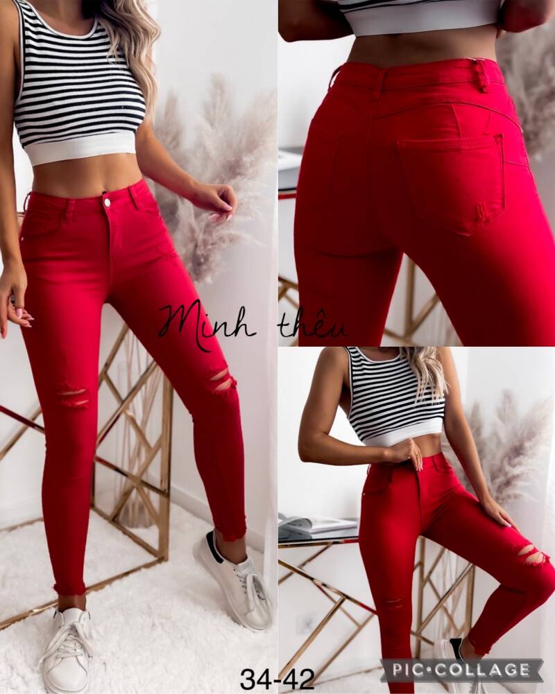 Spodnie damskie jeansy Roz 34-42, 1 Kolor Paczka 10 szt