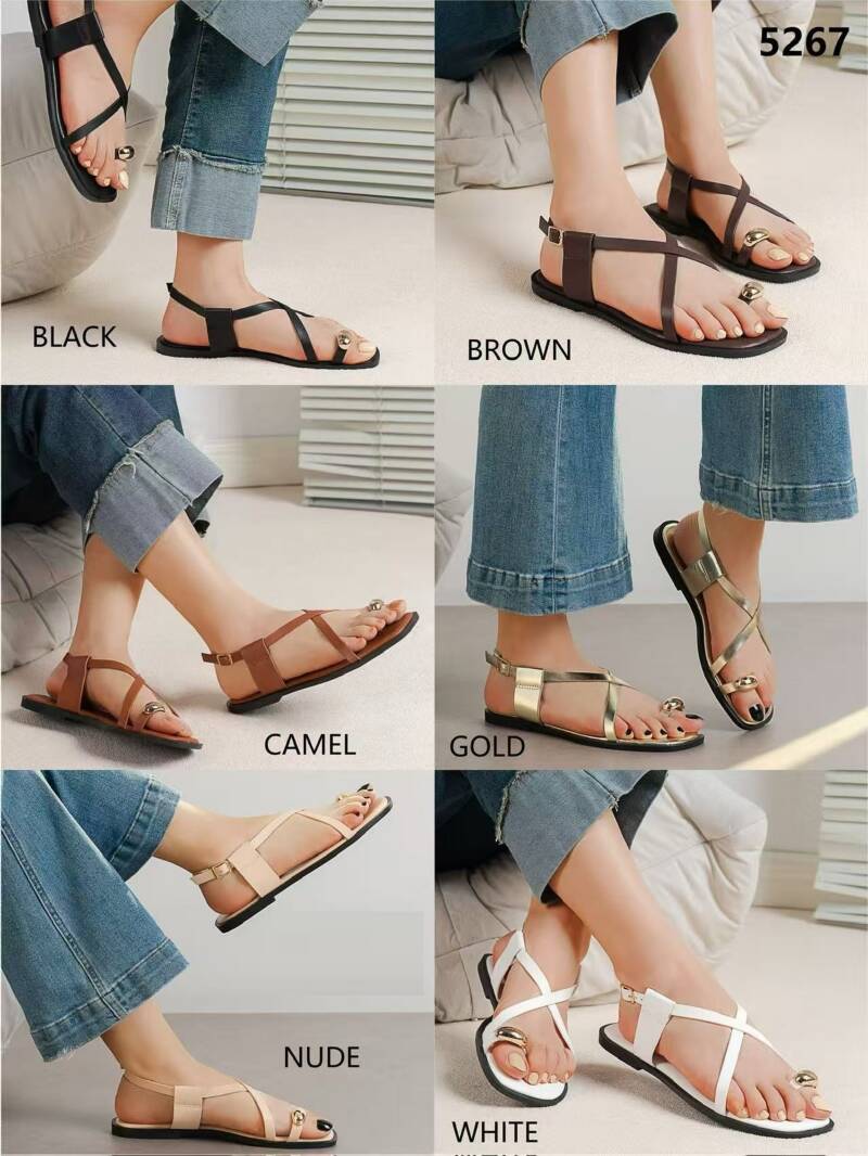 Sandały płaskie damskie Roz 36-41/ 12 par