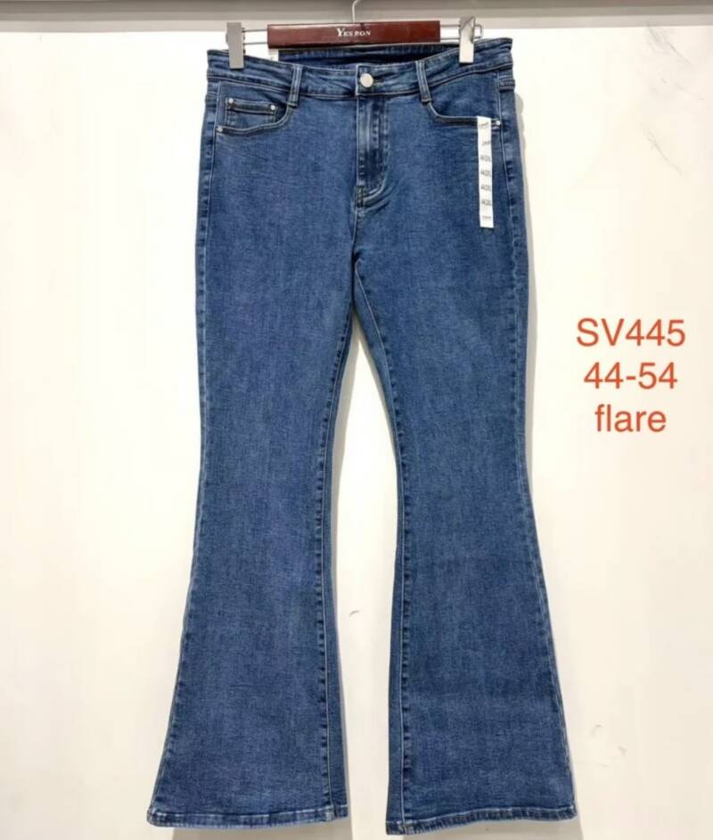 Spodnie damskie jeansy Roz 44-54, 1 Kolor Paczka 10 szt