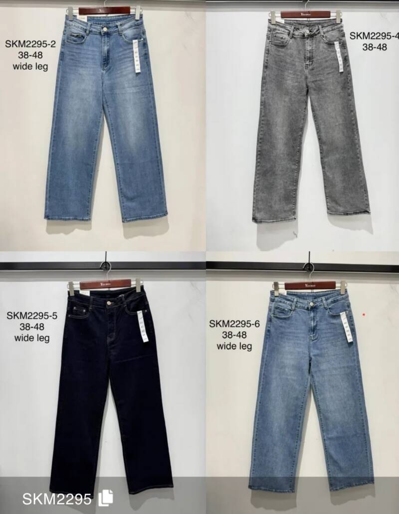 Spodnie damskie jeansy Roz 38-48, 1 Kolor Paczka 10 szt