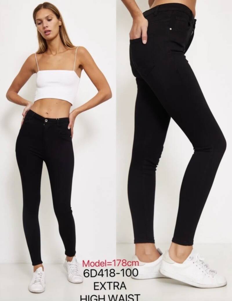 Spodnie damskie jeansy Roz XS-XL, 1 Kolor Paczka 10 szt