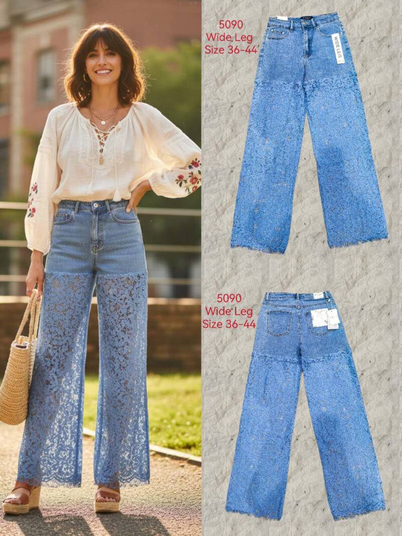 Spodnie damskie jeansy Roz 36-44, 1 Kolor Paczka 10 szt