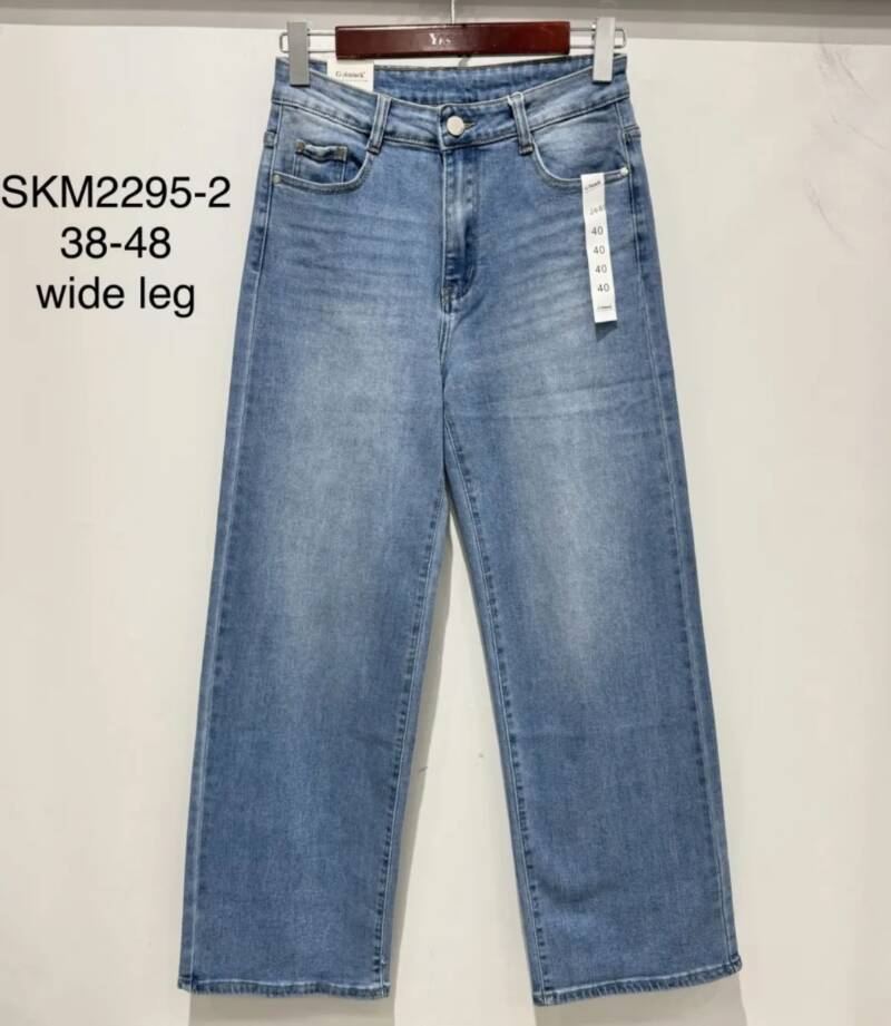 Spodnie damskie jeansy Roz 38-48, 1 Kolor Paczka 10 szt