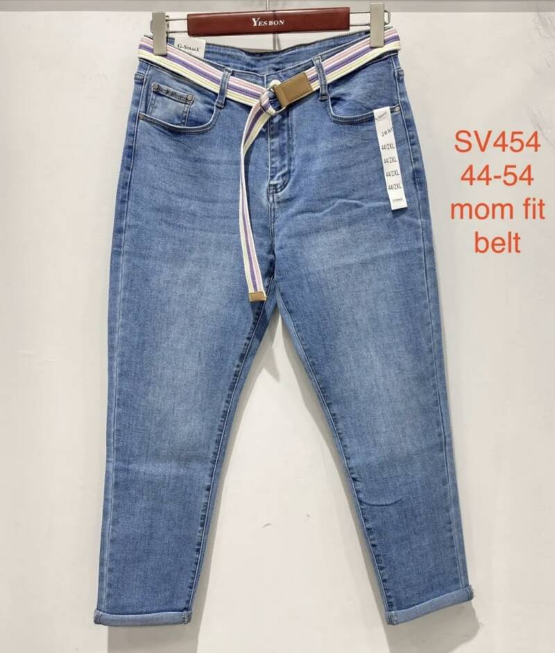 Spodnie damskie jeansy Roz 44-54, 1 Kolor Paczka 10 szt