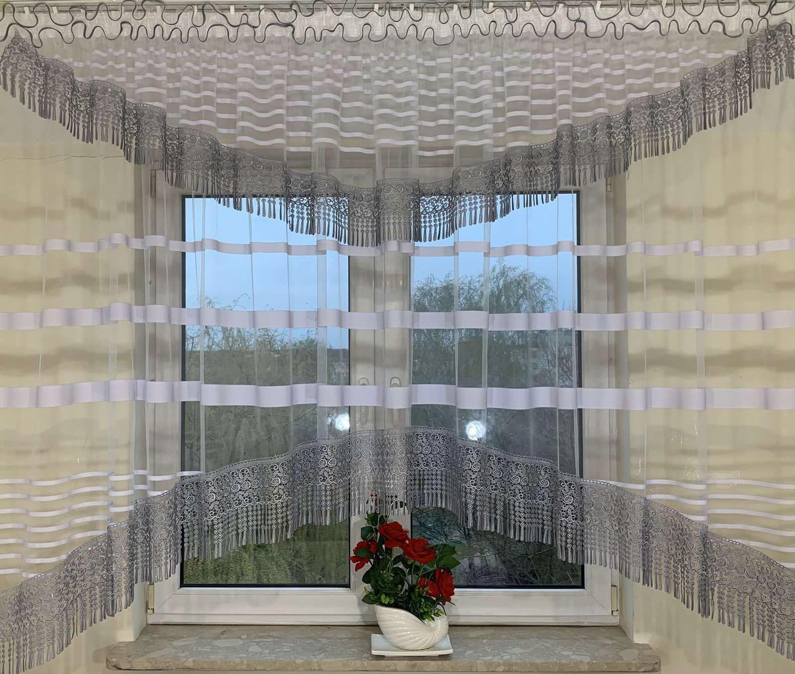 Firanki gotowe Roz 400 x 160