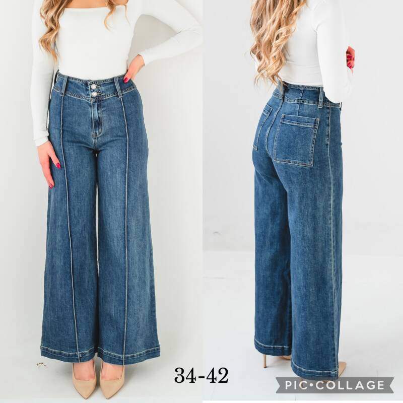 Spodnie damskie jeansy Roz 34-42, 1 Kolor Paczka 10 szt