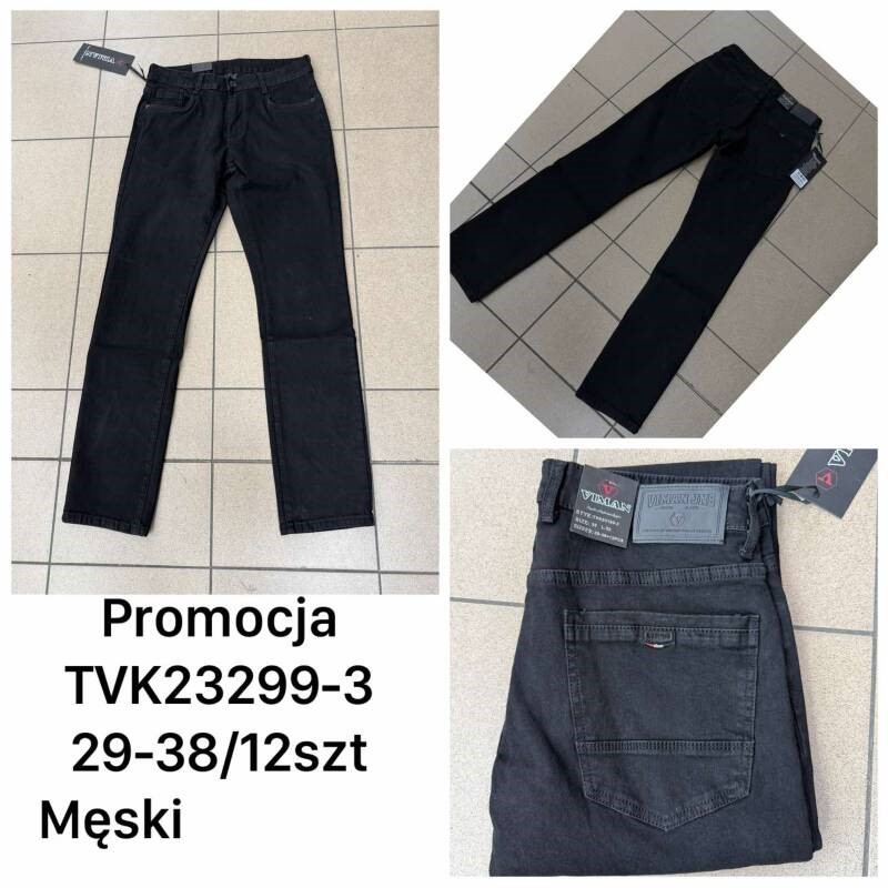 Spodnie jeansy meskie Roz 29-38, 1 Kolor .Paczka 12 szt