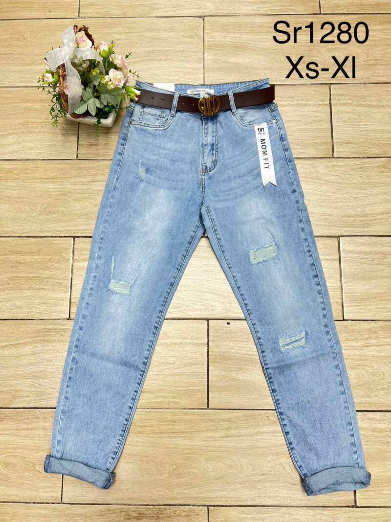 Spodnie damskie jeansy Roz XS-XL, 1 Kolor Paczka 12 szt 1