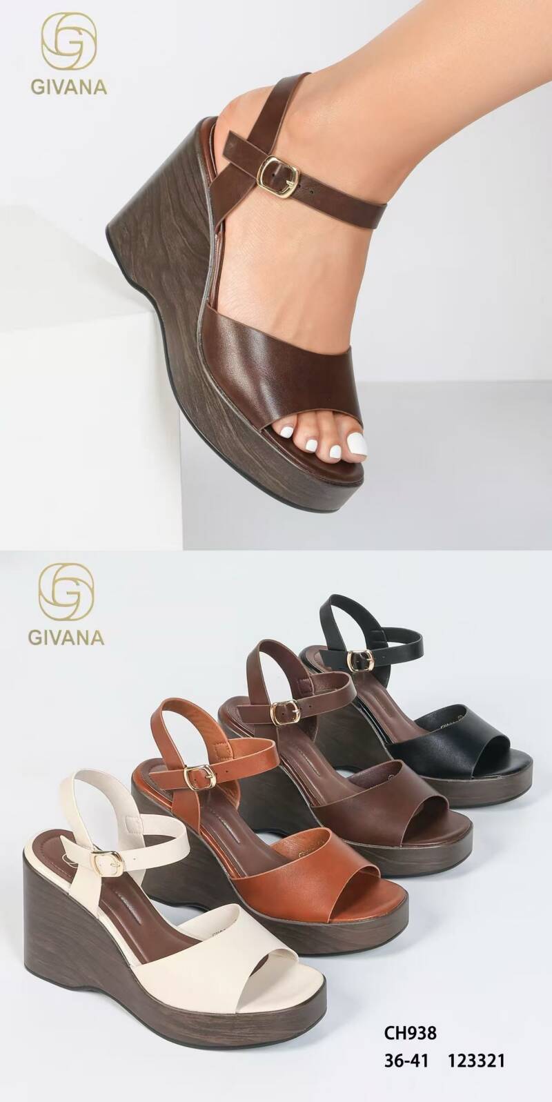 Sandały płaskie damskie Roz 36-41/ 12 par 1