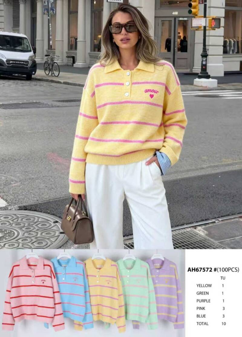 Swetry damskie (Francja produkt) Roz Standard, Mix Kolor .Paczka 10 szt