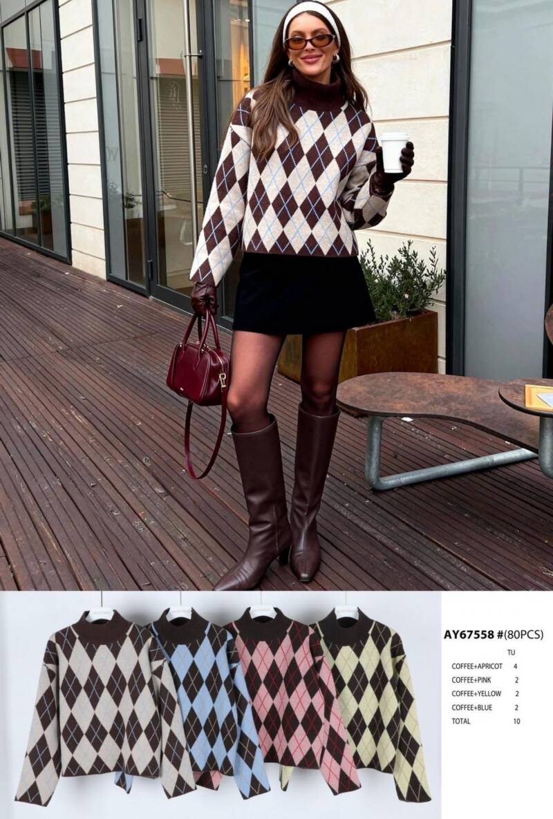 Swetry damskie (Francja produkt) Roz Standard, Mix Kolor .Paczka 10 szt