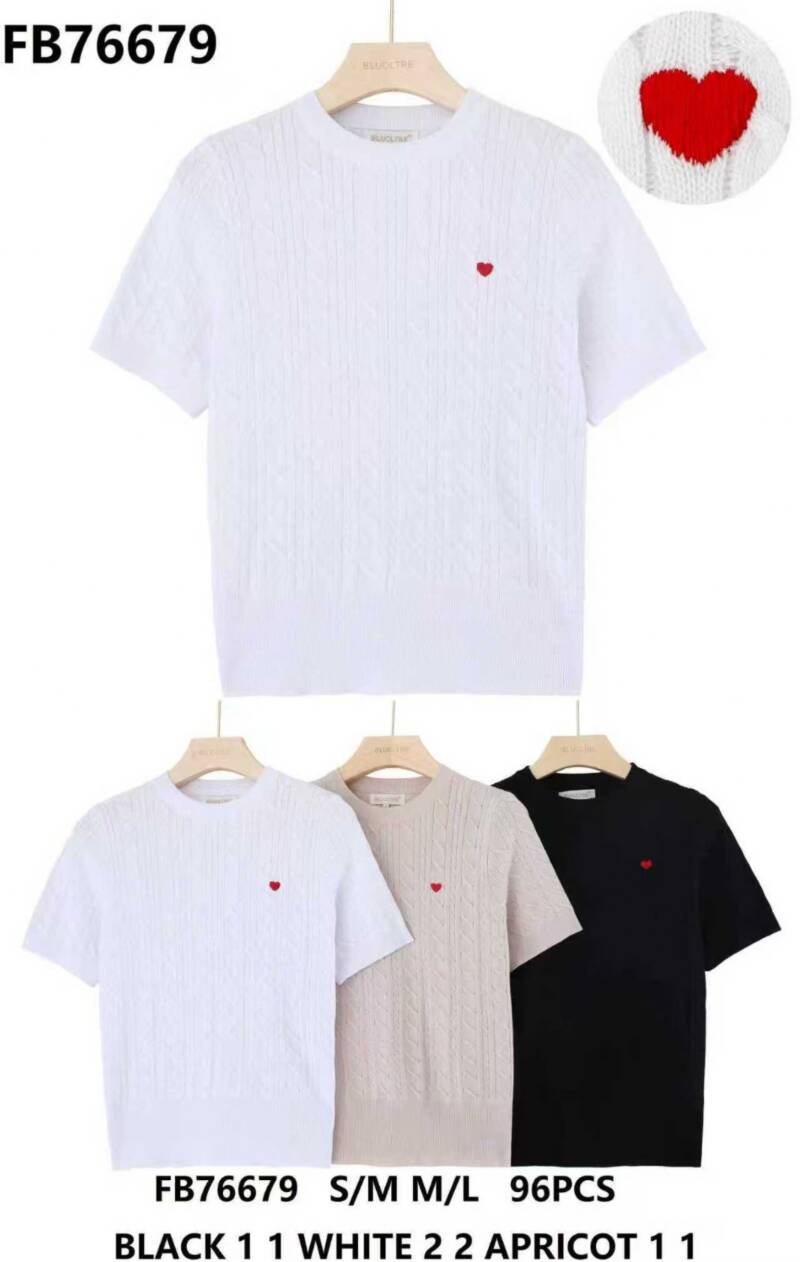 Bluzka damskie (Francja produkt) Roz S/M-M/L, Mix Kolor .Paczka 8 szt