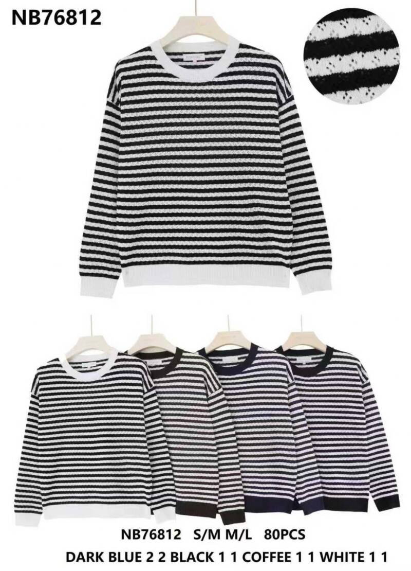 Swetry damskie (Francja produkt) Roz S/M-M/L, Mix Kolor .Paczka 10 szt