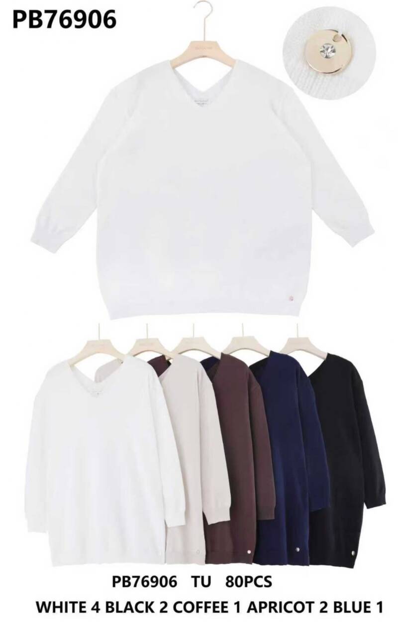 Swetry damskie (Francja produkt) Roz S/M-M/L, Mix Kolor .Paczka 10 szt