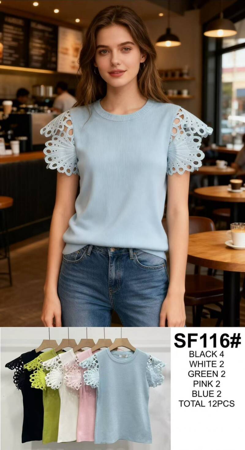 Bluzki damskie Roz Standard, Mix Kolor Paczka 12 szt