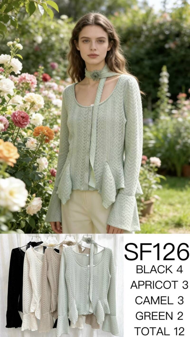 Bluzki damskie Roz Standard, Mix Kolor Paczka 12 szt