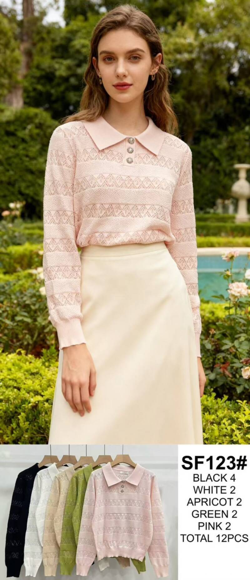 Bluzki damskie Roz Standard, Mix Kolor Paczka 12 szt 1