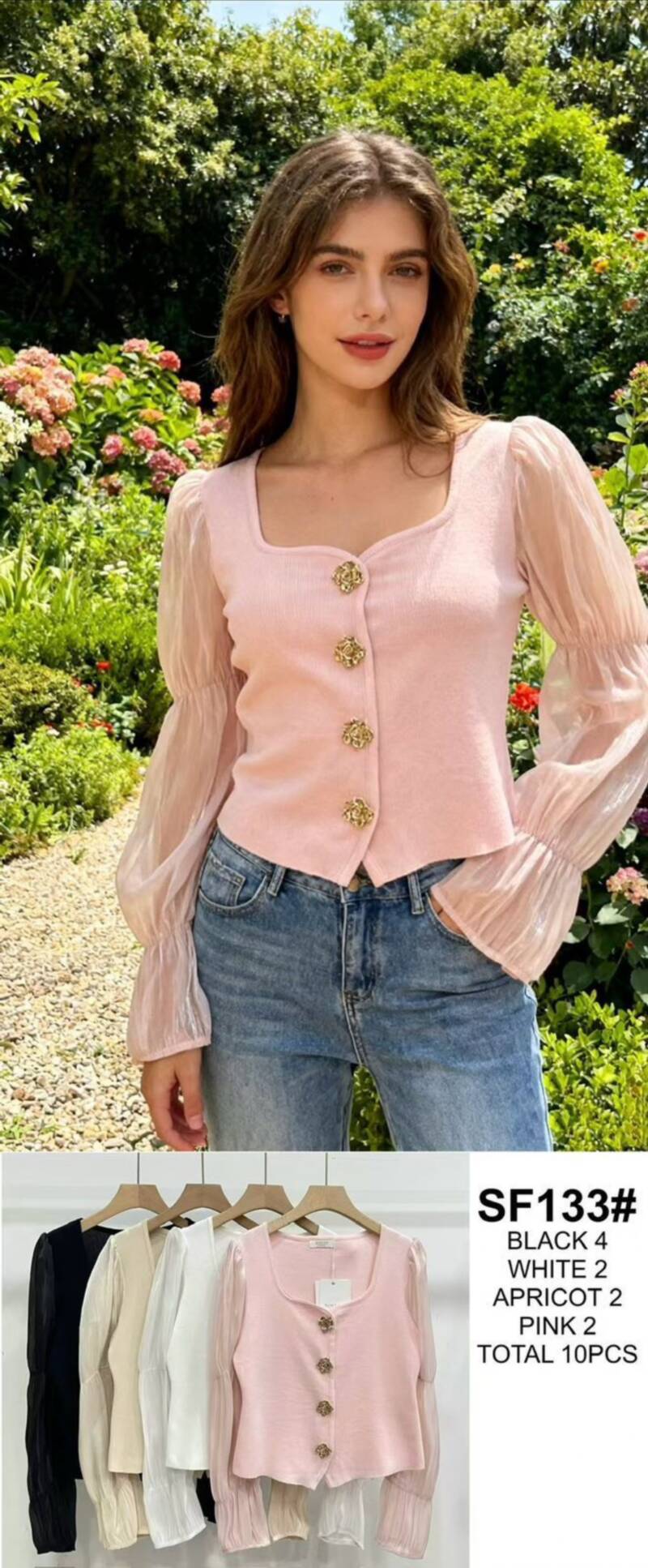 Bluzki damskie Roz Standard, Mix Kolor Paczka 12 szt 1